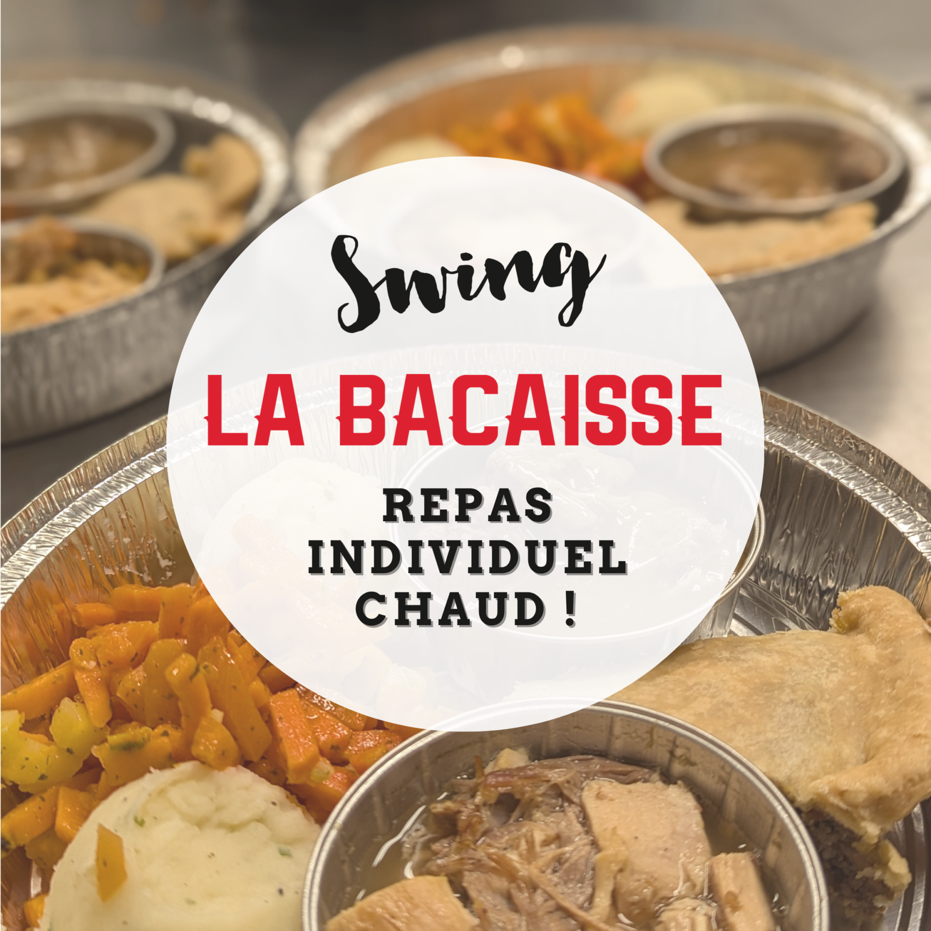 Repas des fêtes individuel chaud à emporter